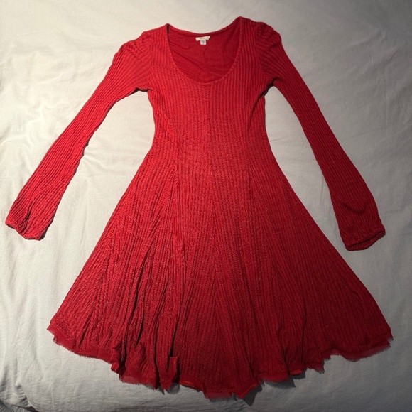 Longsleeve Fit and Flare Midi Dress - Picture 1 of 2
